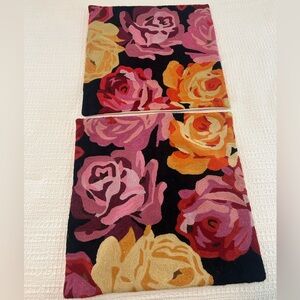 Hand Embroidered Pillow Cover 18” Set of 2